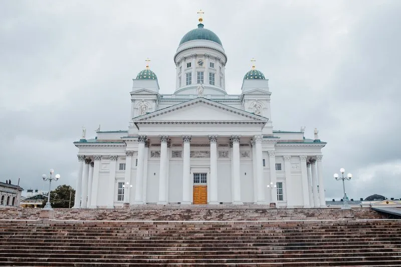 Helsinki Cathedral above Senate Square