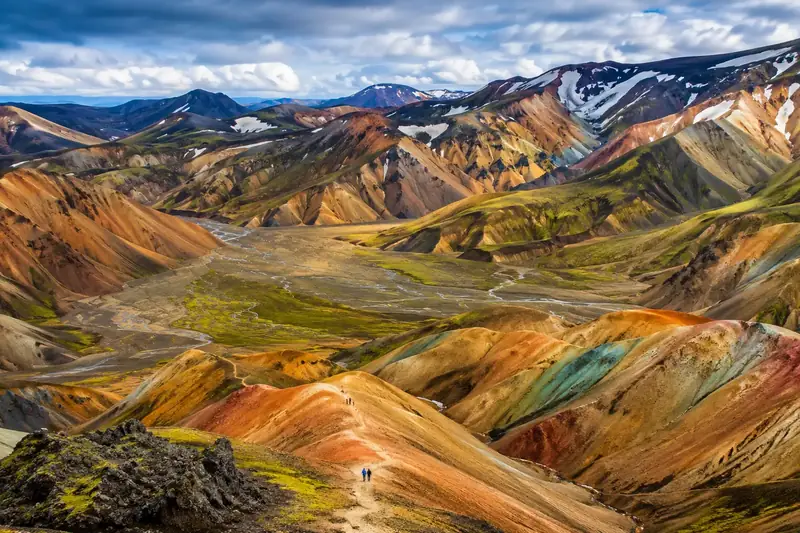 The rhyolite mountains of Landmannalaugar in the Icelandic Highlands