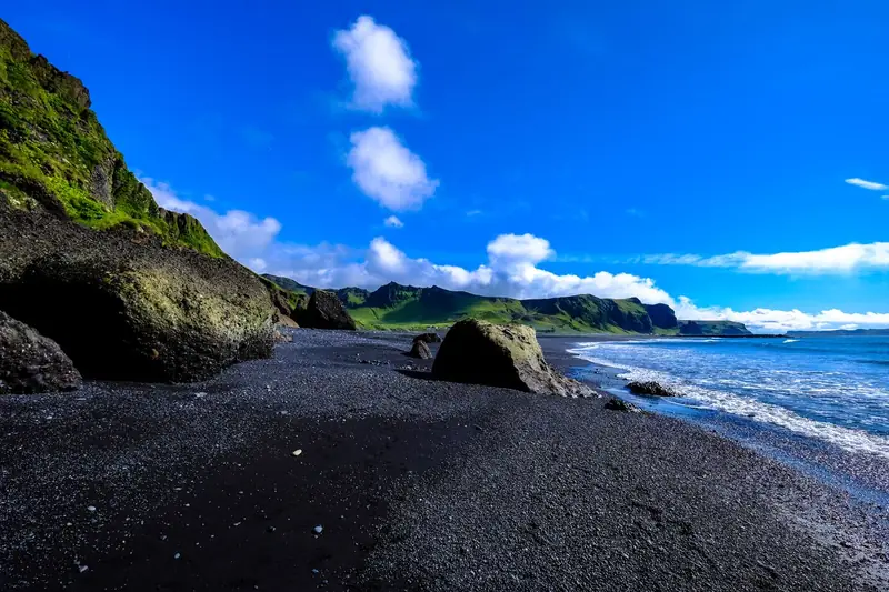 The black sand beach at Reynisfjara on Iceland's South Coast