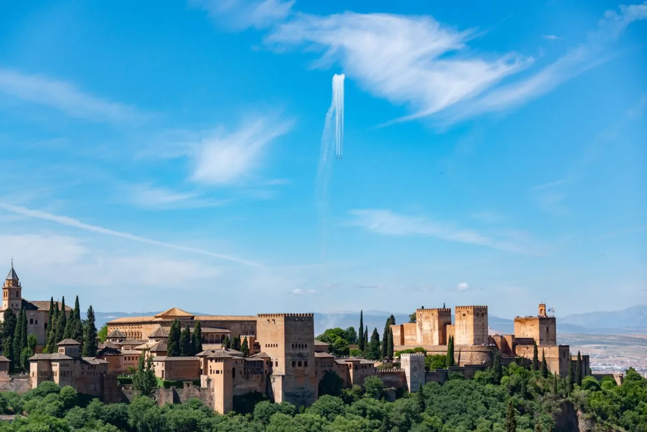 The Alhambra palace above Granada in southern Spain